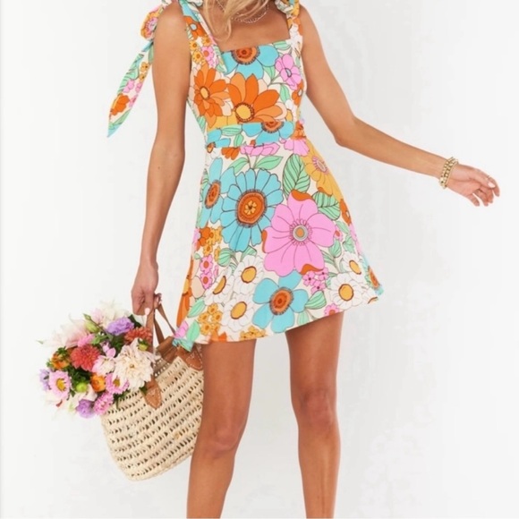 Show Me Your MuMu Claire Mini Dress in Flower Market - Picture 3 of 6